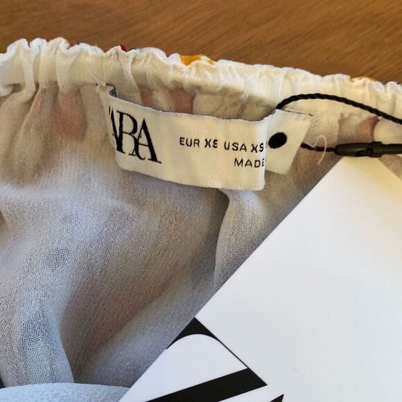 ZARA Multicolor Embroidered Strappy Back Boho Mini Dress NWT XS - Picture 10 of 12